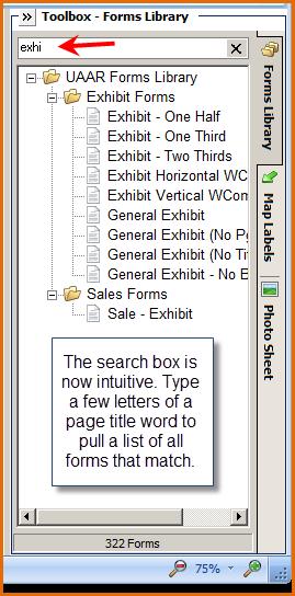 The Forms Library search box has been upgraded.