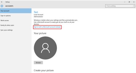 Using Microsoft Account When you use Microsoft account to login to the device, you get many more options to use like