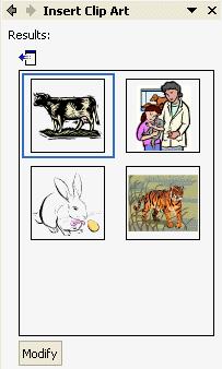 On a new publication, click the Clip Organizer Frame,. The Insert Clip Art Task Pane opens. Note: The actual content in the Clip Gallery depends on how Publisher has been installed.
