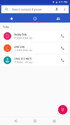 details. To delete a call from the call history, press the menu key and select delete.