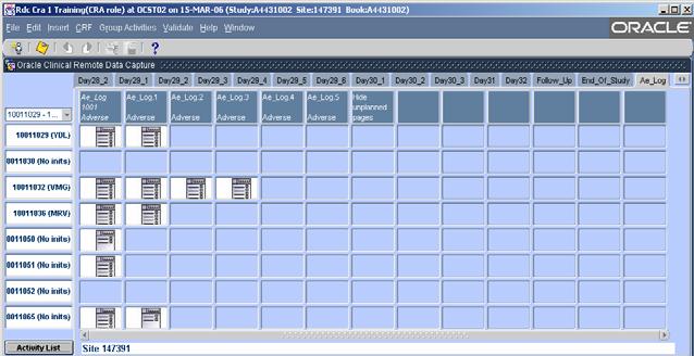 Click the Maximize button on the top right corner of the OC RDC Main Spreadsheet to obtain a full screen view Due to space limitations across the top of the OC RDC Main Spreadsheet, it may be