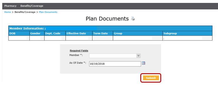 1. The member field will display the member s name. 2. Select the As Of Date.