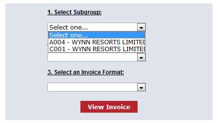 1. Select Subgroup from the