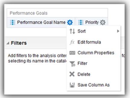 OBIEE ANSWERS ENHANCEMENTS: SAVE A COLUMN You can save a