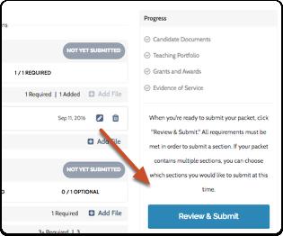 Click "Review and Submit" when you are ready to