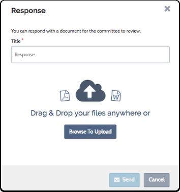 "Send Response" Upload a