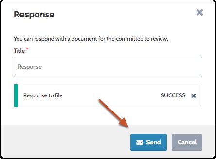 Click to "Send" Submitted responses will appear along