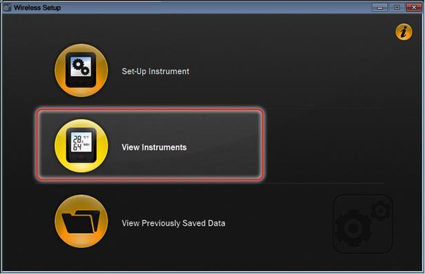 Step 6 - Viewing Instruments 1) Open the software window and select View Instruments.