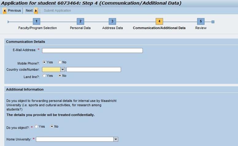 Step 4: Communication/Additional Data Once you have