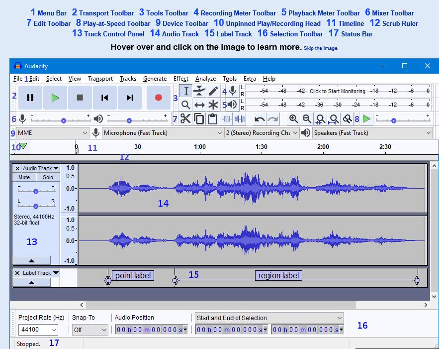 1. GETTING STARTED using AUDACITY in CCPS Be sure you have Audacity AND the LAME Encoder installed. Both are available in the Software Installation Center. 2.