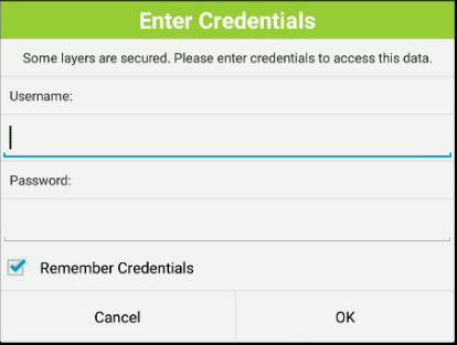 If a map has any secured services that do not have credentials pre-