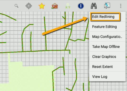 Redlining in the map Maps can be configured to allow users to redline graphics and make notes directly in the map.