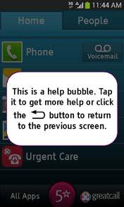 Quick-Start Guide Shake for Help If you need help with commonly used features on your Touch3, you can shake your phone at any time to bring up the Help Bubble.