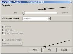 Getting started The parameters can be configured as follows: Click a parameter and the dialogue box below will appear.