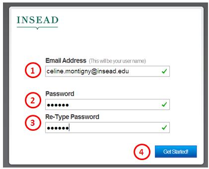 Number Field Action Comment 1 Email Address Enter your @insead.