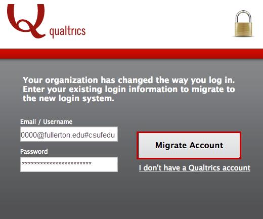 Then click Migrate Account.