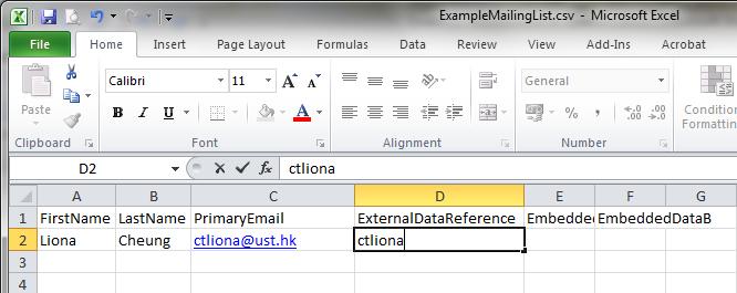 Document) to update the contents. 3. Update the contents of the CSV file in Excel.