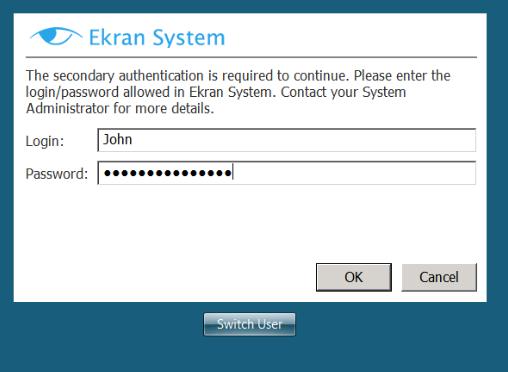 Advanced User Authentication (Windows Clients) The Ekran System Client requests