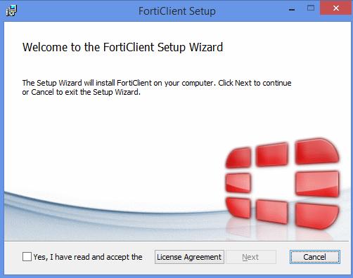 ) The Installer will connect to the Fortinet servers to get the latest client files.