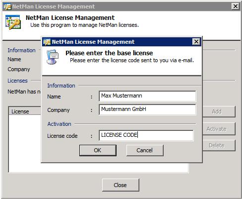 3. Entering the License Code With the default settings, the Registration Wizard launches automatically on