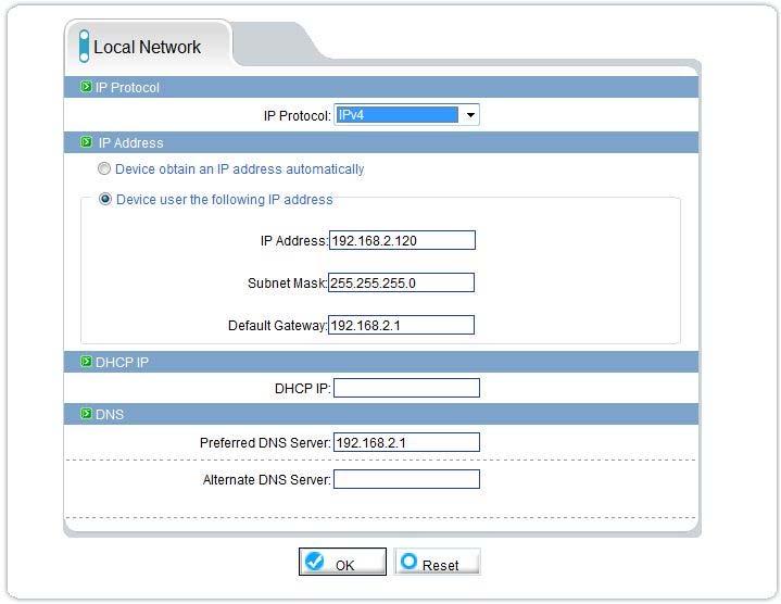 Page: 11 On this screen, you set the parameters of the local network LAN. Typically, these parameters are programmed during installation with IP SEARCH program.