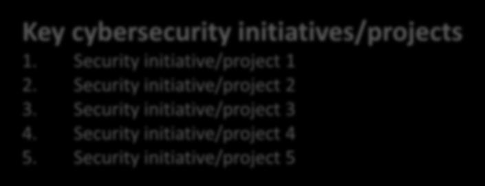 Security initiative/project 3 4. Security initiative/project 4 5.