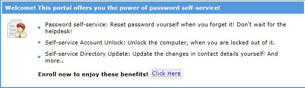 Upon successful login you will see the following: On the change password tab you enter your old password and then the new one with a confirmation to do a simple change.