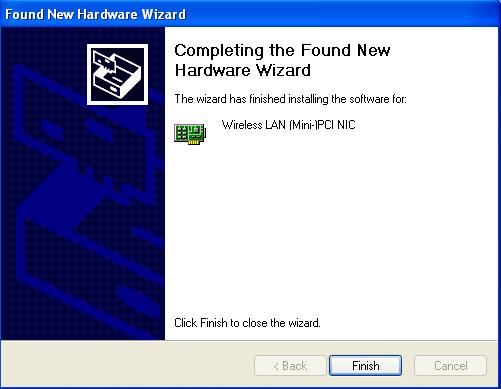 The Found New Hardware Wizard dialog box appears.