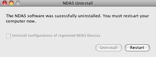 Step 1 Start the Uninstaller by double clicking the NDAS software