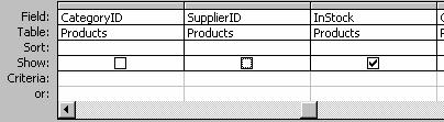 Display the query in Datasheet View by selecting the Datasheet View command from the View drop down menu and confirm that your new criteria has taken effect. Display the query in Design View.