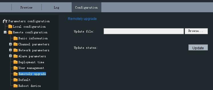 17 Remote Upgrade: Click Browse to select the local update file and then click Upgrade to finish remote upgrade. Restore Default: Select Full Mode or Basic Mode to restore the default settings.