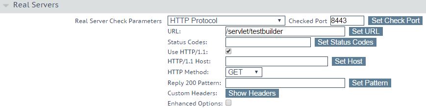 This adds a redirect Virtual Service on Port 80. 16. Expand the Real Servers section. Figure 4-5: Real Servers Section 17.