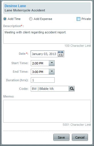 Time and Expense window Hide the Time Matters Pane When not in use, the Time Matters for Microsoft Office pane can be hidden: Select the TM