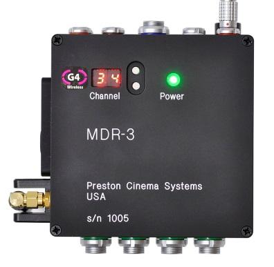After approximately 4s from the last button press, the display will turn off. II. Wireless Channels A. Dual displays. The channels can be viewed from either the top or side of the MDR3. B.