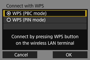 Connecting via WPS (PBC Mode) The instructions in this chapter are continued from page 27. This is a connection mode available when using an access point compatible with WPS.