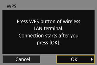 If multiple access points are active in the surrounding area, it may be more difficult to establish a connection. In such a case, try using [WPS (PIN mode)] to establish a connection.