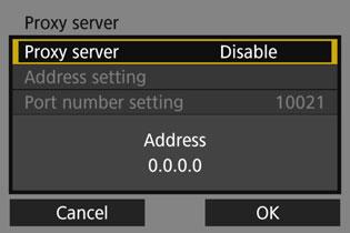 4 5 6 Configuring FTP Server Connection Settings Set the port number. [Port number setting] should usually be 00021. Select [OK] and press <0> to go to the next screen. Set the passive mode setting.
