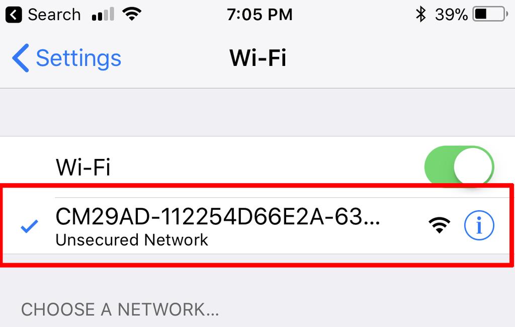 Open the Wi-Fi Settings of your ios/ Android