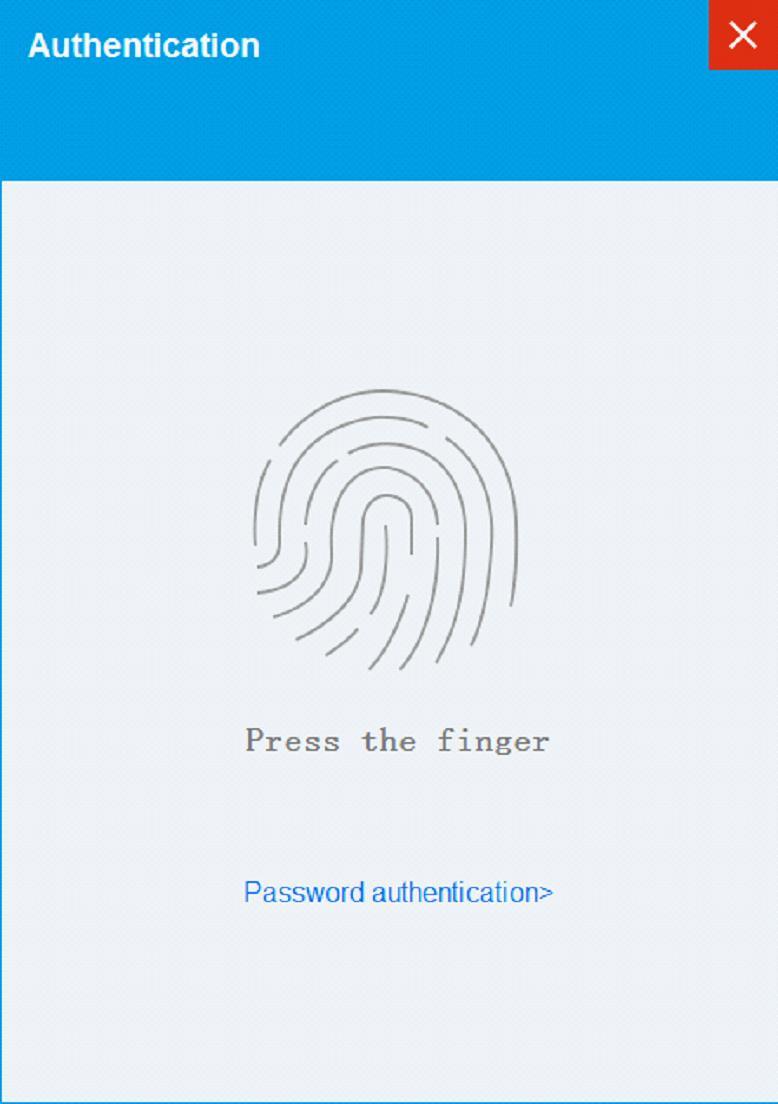 4. Usage of Fingerprint Flash Drive Method 1:Offline Certification 1.Attach the flash drive to an available USB port on your computer and the blue light will light up 2.