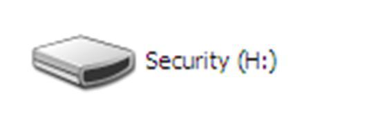 Close the application or pull out the flash drive, the "Security" partition is