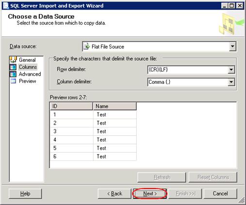 Step 7 Enter the details of your MSSQL database, as follows: Destination: Select SQL Server Native Client 10.0 from the drop down menu. Server name: Enter the IP address of your MSSQL database.