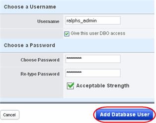 Step 4 Choose a username for this user and enter it into the Username text box. Select the Give this user DBO access box if you want this user to be a Database Owner.