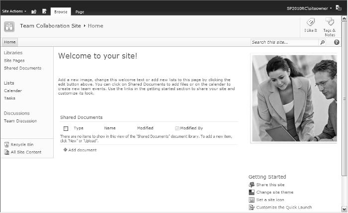 Chapter 1: Getting to Know Your Team Site 13 Setting up SharePoint in an extranet environment can be done in lots of ways.