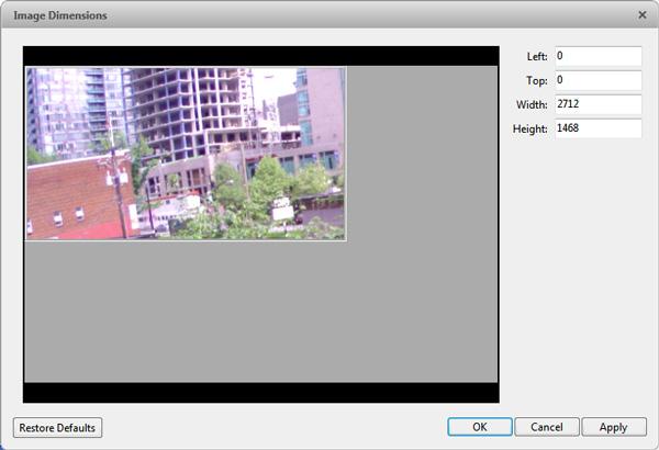Managing a Site 1. In the Setup tab, select the camera then click. 2.