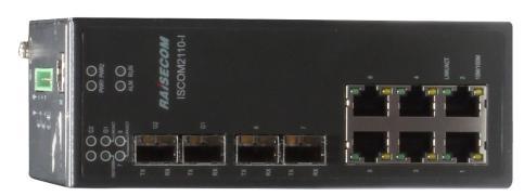 ISCOM2110-I Manged Industrial-grade Ethernet Switch ISCOM2110-I is managed industrial-grade Ethernet switch manufactured by Raisecom, which serves as ideal solution for outdoor networking deployment
