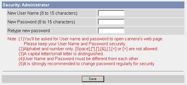 3. Enter the user name and password, and