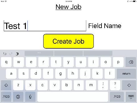 Job Records Select New Job to create new job Type in Field Name, press Create Job Select Job Details to view job records