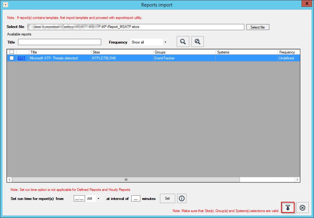 Figure 30 3. Click the Import button to import the report. EventTracker displays success message.
