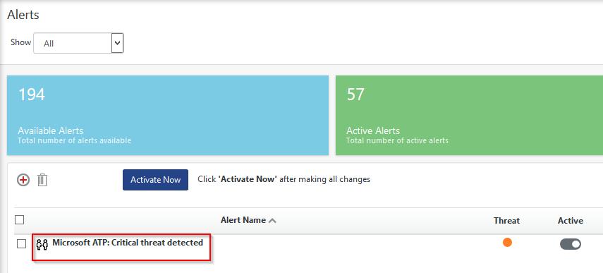 Figure 43 4. To activate the imported alert, toggle the Active switch. EventTracker displays message box. Figure 44 5. Click OK, and then click the Activate Now button.