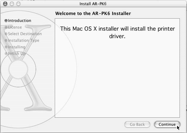Installing the PPD file In order to print from a Macintosh, the PPD file must be installed. To install the PPD file in your Macintosh computer, follow the procedure below.
